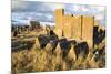 Medieval Khachkars carved memorial stele, Noratus cemetery, Sevan Lake, Gegharkunik province, Armen-G&M Therin-Weise-Mounted Photographic Print