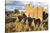 Medieval Khachkars carved memorial stele, Noratus cemetery, Sevan Lake, Gegharkunik province, Armen-G&M Therin-Weise-Stretched Canvas