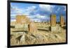 Medieval Khachkars carved memorial stele, Noratus cemetery, Sevan Lake, Gegharkunik province, Armen-G&M Therin-Weise-Framed Photographic Print