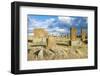 Medieval Khachkars carved memorial stele, Noratus cemetery, Sevan Lake, Gegharkunik province, Armen-G&M Therin-Weise-Framed Photographic Print