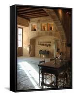 Medieval Kitchen, Chateau de Pierreclos, Burgundy, France-Lisa S. Engelbrecht-Framed Stretched Canvas