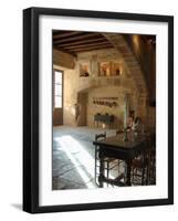 Medieval Kitchen, Chateau de Pierreclos, Burgundy, France-Lisa S. Engelbrecht-Framed Photographic Print