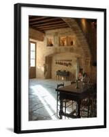 Medieval Kitchen, Chateau de Pierreclos, Burgundy, France-Lisa S. Engelbrecht-Framed Photographic Print