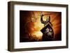 Medieval Knight over Stormy Sky.-NejroN Photo-Framed Photographic Print