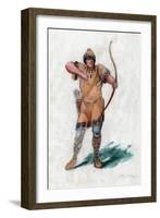 Medieval Man with a Bow-null-Framed Giclee Print