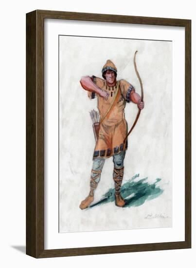 Medieval Man with a Bow-null-Framed Giclee Print