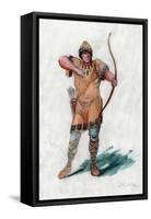 Medieval Man with a Bow-null-Framed Stretched Canvas