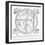 Medieval Map Showing Adam, Eve and the Serpent, Various Rivers and the Four Winds Blowing-Beatus Turin-Framed Art Print