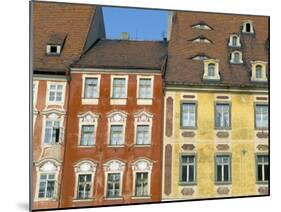 Medieval Market Square Buildings, Cheb, Bohemia, Czech Republic-Upperhall-Mounted Photographic Print