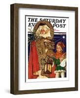 "Medieval Merry Christmas," Saturday Evening Post Cover, December 25, 1926-Joseph Christian Leyendecker-Framed Giclee Print