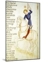 Medieval Nobleman with a Falcon, Miniature from a Manuscript-null-Mounted Giclee Print
