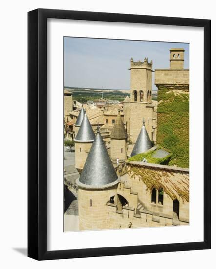 Medieval Old Town, Olite, Navarra, Euskadi, Spain-Christian Kober-Framed Photographic Print