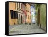 Medieval Old Town, Sighisoara, Transylvania, Romania-Russell Young-Framed Stretched Canvas