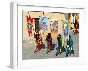 Medieval Parade of Giostra Del Saracino, Arezzo, Tuscany, Italy, Europe-Tondini Nico-Framed Photographic Print