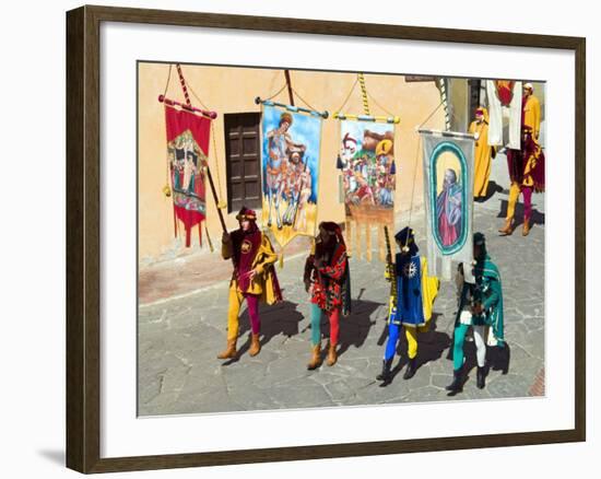 Medieval Parade of Giostra Del Saracino, Arezzo, Tuscany, Italy, Europe-Tondini Nico-Framed Photographic Print