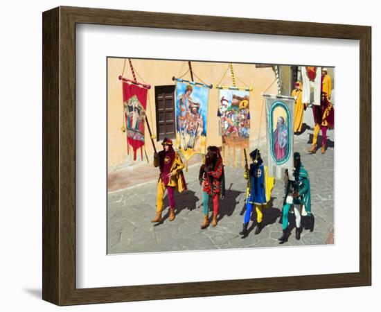 Medieval Parade of Giostra Del Saracino, Arezzo, Tuscany, Italy, Europe-Tondini Nico-Framed Photographic Print