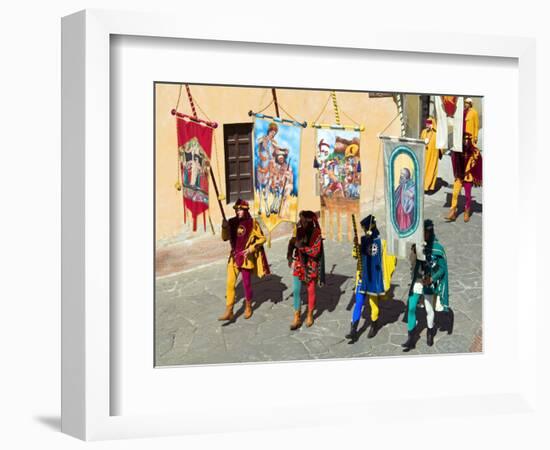 Medieval Parade of Giostra Del Saracino, Arezzo, Tuscany, Italy, Europe-Tondini Nico-Framed Photographic Print