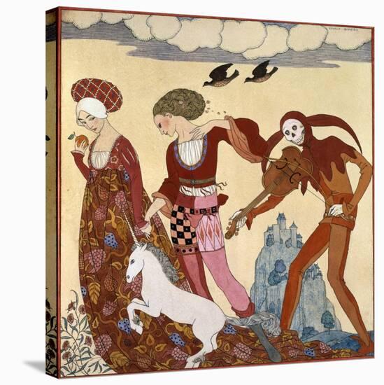 Medieval Scene-Georges Barbier-Stretched Canvas