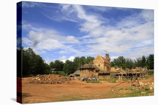 Medieval Site of the Castle of Guedelon, Puisaye, Burgundy, France, Europe-Godong-Stretched Canvas