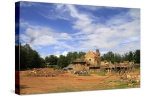 Medieval Site of the Castle of Guedelon, Puisaye, Burgundy, France, Europe-Godong-Stretched Canvas