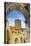 Medieval stone arch and tower, San Gimignano, Tuscany, Italy.-William Perry-Stretched Canvas