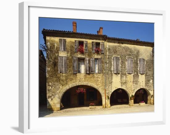 Medieval Stone House, La Bastide D'Armagnac, Landes, Aquitaine, France-Michael Busselle-Framed Photographic Print