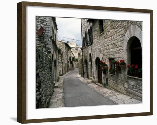 Medieval Street, Assisi, Umbria, Italy-Marilyn Parver-Framed Photographic Print