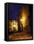 Medieval Street at Night, Radda, Chianti, Siena, Tuscany, Italy-Marilyn Parver-Framed Stretched Canvas