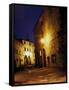 Medieval Street at Night, Radda, Chianti, Siena, Tuscany, Italy-Marilyn Parver-Framed Stretched Canvas