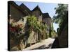 Medieval Street in the Old Town, Sarlat, Sarlat Le Caneda, Dordogne, France, Europe-Peter Richardson-Stretched Canvas