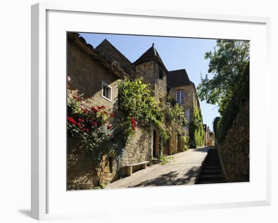 Medieval Street in the Old Town, Sarlat, Sarlat Le Caneda, Dordogne, France, Europe-Peter Richardson-Framed Photographic Print