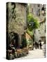 Medieval Street in Walled and Turreted Fortress of La Cite, Carcassonne, UNESCO World Heritge Site-Peter Richardson-Stretched Canvas