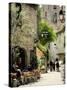 Medieval Street in Walled and Turreted Fortress of La Cite, Carcassonne, UNESCO World Heritge Site-Peter Richardson-Stretched Canvas