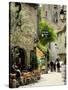 Medieval Street in Walled and Turreted Fortress of La Cite, Carcassonne, UNESCO World Heritge Site-Peter Richardson-Stretched Canvas