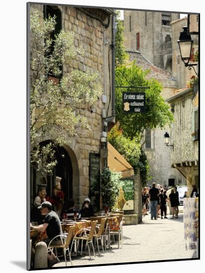 Medieval Street in Walled and Turreted Fortress of La Cite, Carcassonne, UNESCO World Heritge Site-Peter Richardson-Mounted Photographic Print