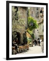 Medieval Street in Walled and Turreted Fortress of La Cite, Carcassonne, UNESCO World Heritge Site-Peter Richardson-Framed Photographic Print