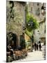 Medieval Street in Walled and Turreted Fortress of La Cite, Carcassonne, UNESCO World Heritge Site-Peter Richardson-Mounted Photographic Print