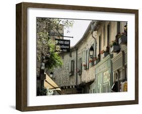 Medieval Street in Walled and Turreted Fortress of La Cite, Carcassonne, UNESCO World Heritge Site-Peter Richardson-Framed Photographic Print