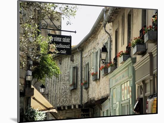 Medieval Street in Walled and Turreted Fortress of La Cite, Carcassonne, UNESCO World Heritge Site-Peter Richardson-Mounted Photographic Print