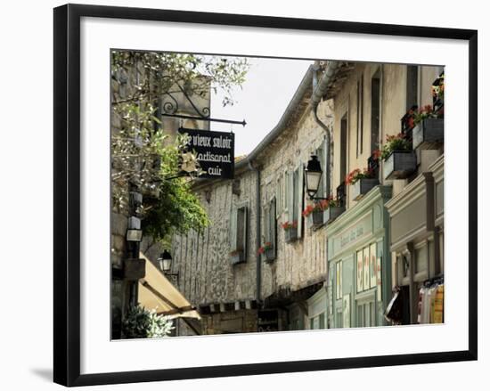 Medieval Street in Walled and Turreted Fortress of La Cite, Carcassonne, UNESCO World Heritge Site-Peter Richardson-Framed Photographic Print