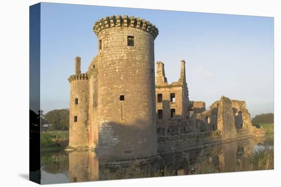 Medieval Stronghold, Caerlaverock Castle Ruin, Dumfries and Galloway, Scotland-James Emmerson-Stretched Canvas
