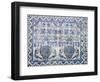 Medieval Tilework Evora University, Evora, Alentejo, Portugal, Europe-White Gary-Framed Photographic Print