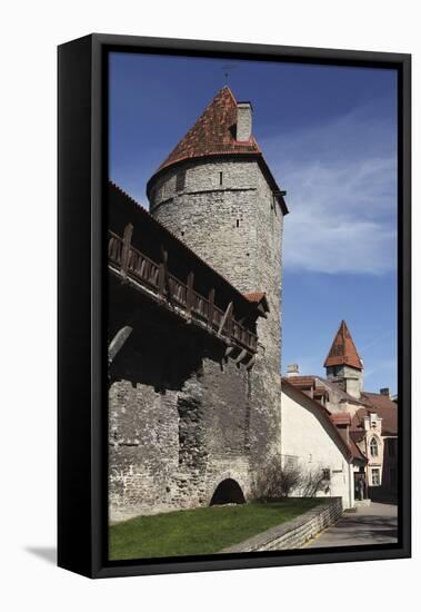 Medieval Towers and City Walls in the Old Town of Tallinn, Estonia, Europe-Stuart Forster-Framed Stretched Canvas