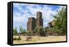 Medieval Towers at San Pietro Church, Tuscania, Viterbo Province, Latium, Italy, Europe-Nico Tondini-Framed Stretched Canvas