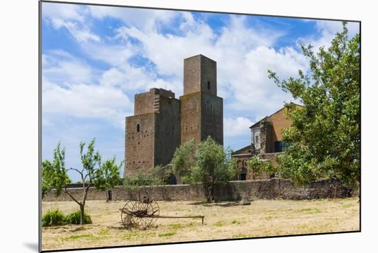 Medieval Towers at San Pietro Church, Tuscania, Viterbo Province, Latium, Italy, Europe-Nico Tondini-Mounted Photographic Print