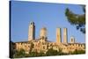 Medieval Towers Lit by the Rising Sun, San Gimignano, Siena, Tuscany, Italy, Europe-Ruth Tomlinson-Stretched Canvas