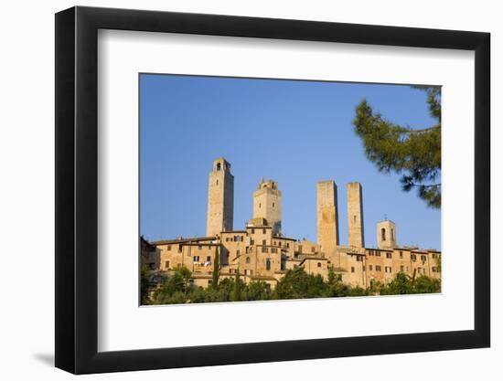 Medieval Towers Lit by the Rising Sun, San Gimignano, Siena, Tuscany, Italy, Europe-Ruth Tomlinson-Framed Photographic Print