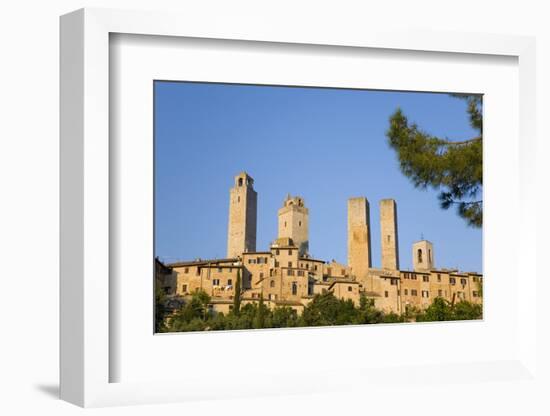 Medieval Towers Lit by the Rising Sun, San Gimignano, Siena, Tuscany, Italy, Europe-Ruth Tomlinson-Framed Photographic Print