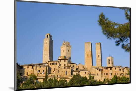 Medieval Towers Lit by the Rising Sun, San Gimignano, Siena, Tuscany, Italy, Europe-Ruth Tomlinson-Mounted Photographic Print