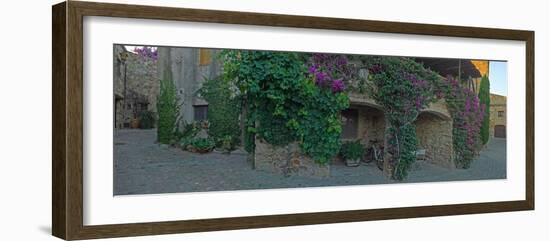 Medieval town building at Pals in Costa Brava, Girona Province, Catalonia, Spain-null-Framed Photographic Print